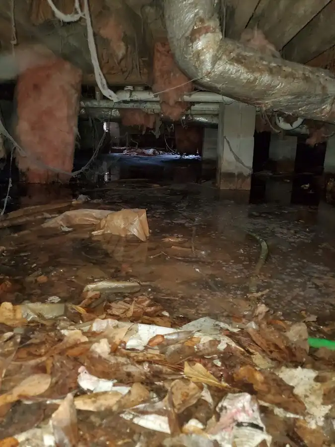 Crawl space flood assessment for Commercial Water Damage Restoration in Miles City
